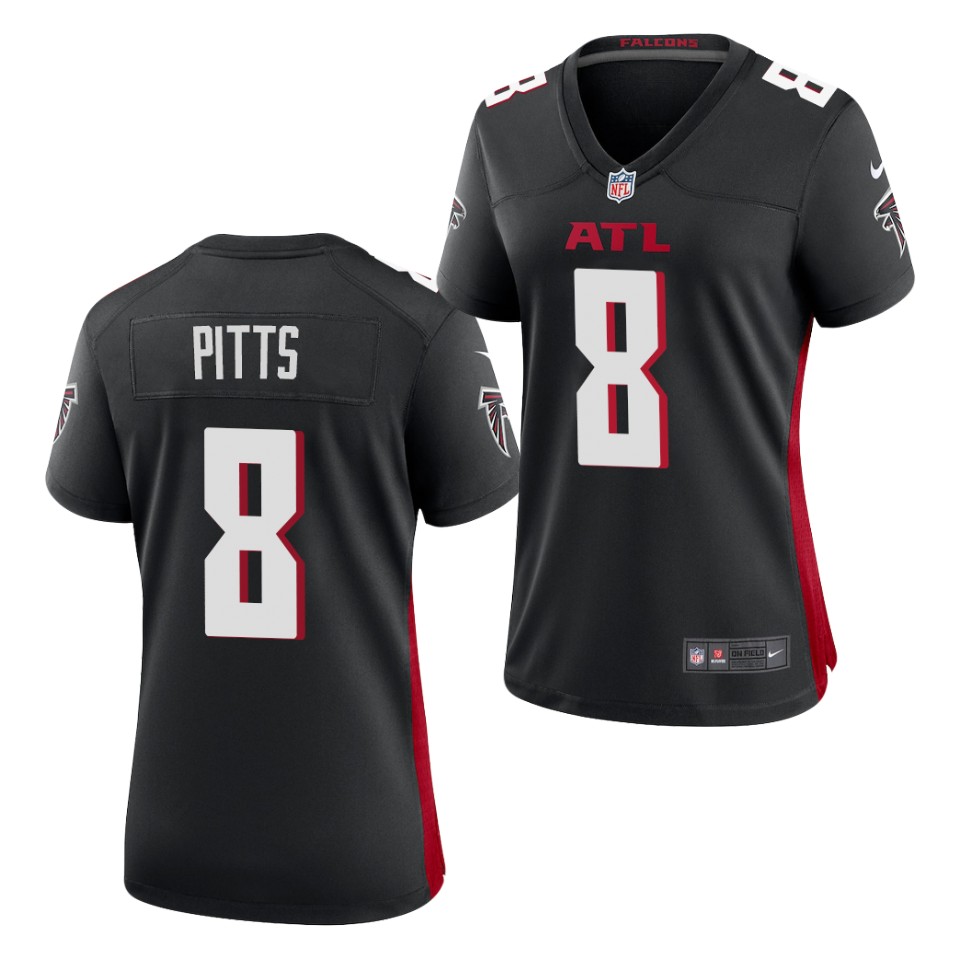 Women's Atlanta Falcons #8 Kyle Pitts Nike Black Vapor Football Jersey