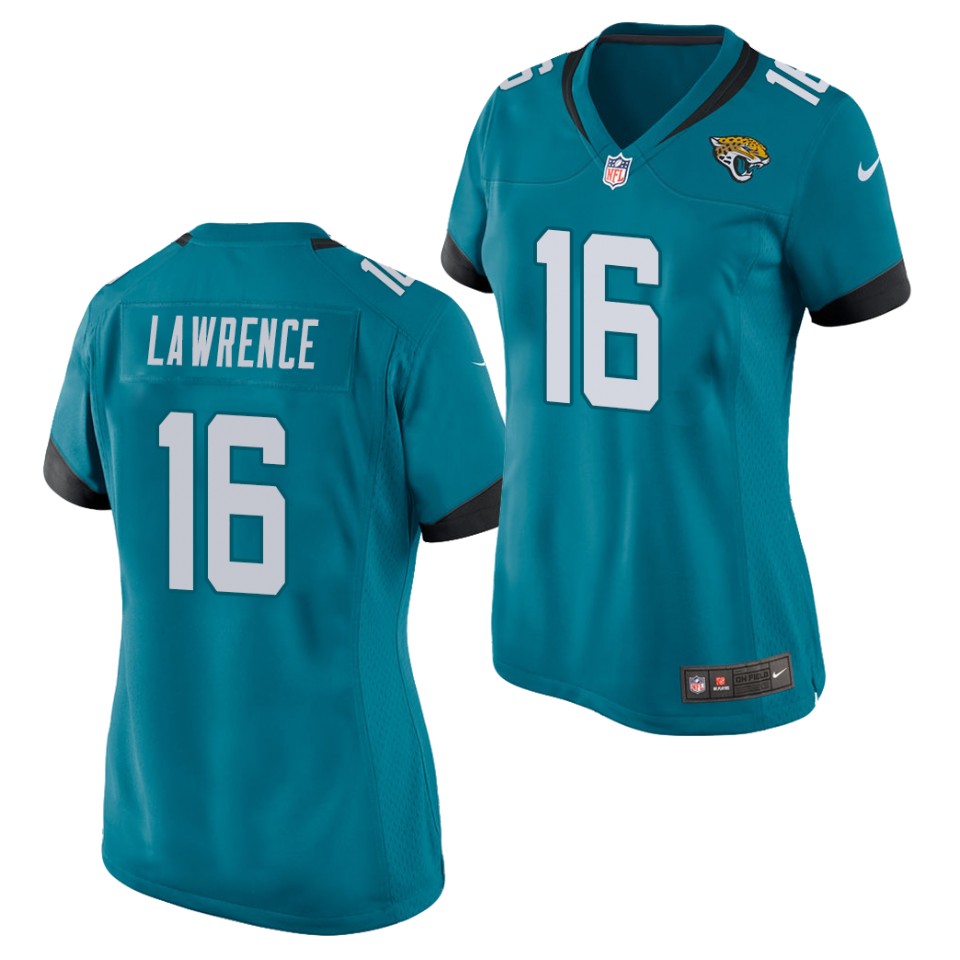 Women's Jacksonville Jaguars #16 Trevor Lawrence Nike Teal Limited Jersey