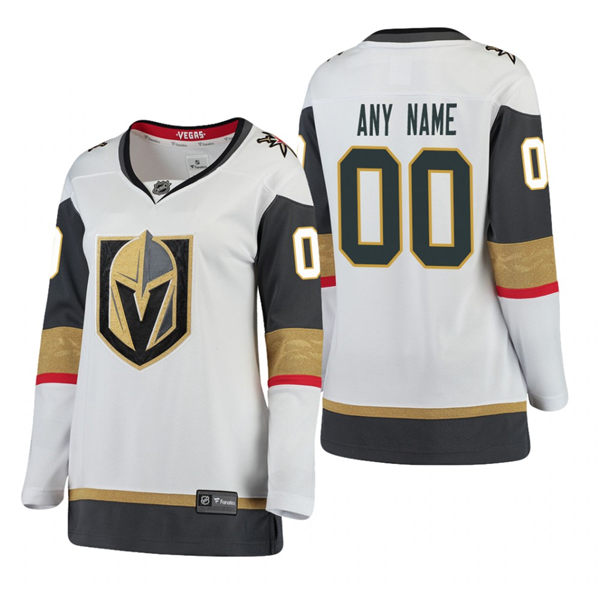 Womens Vegas Golden Knights Custom  adidas White Away Jersey