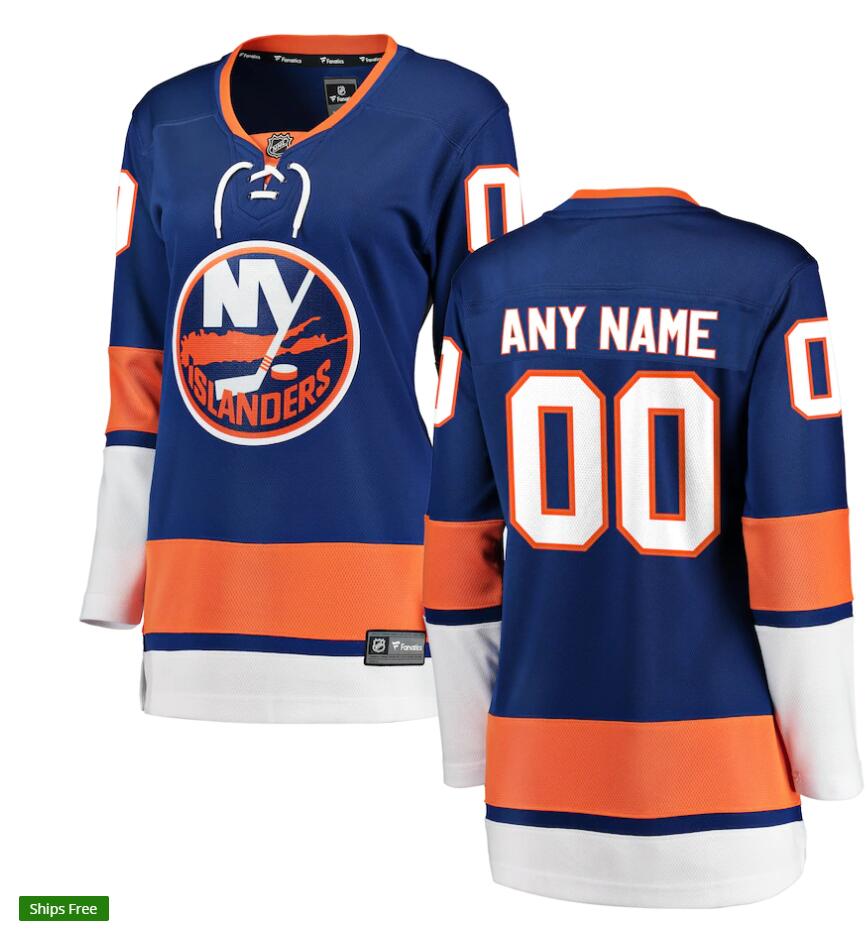 Womens New York Islanders Custom adidas Home Blue Jersey