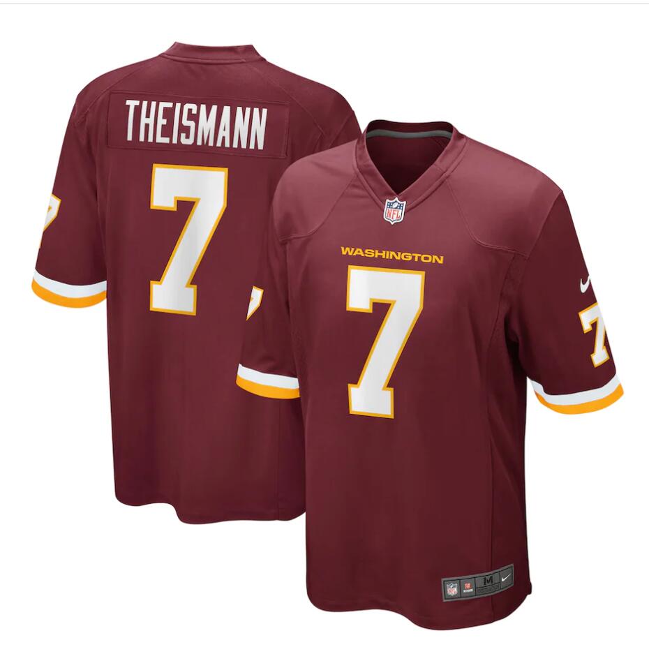 Mens Washington Redskins Retired Player #7 Joe Theismann Sitched Nike Burgundy Vapor Limited Jersey