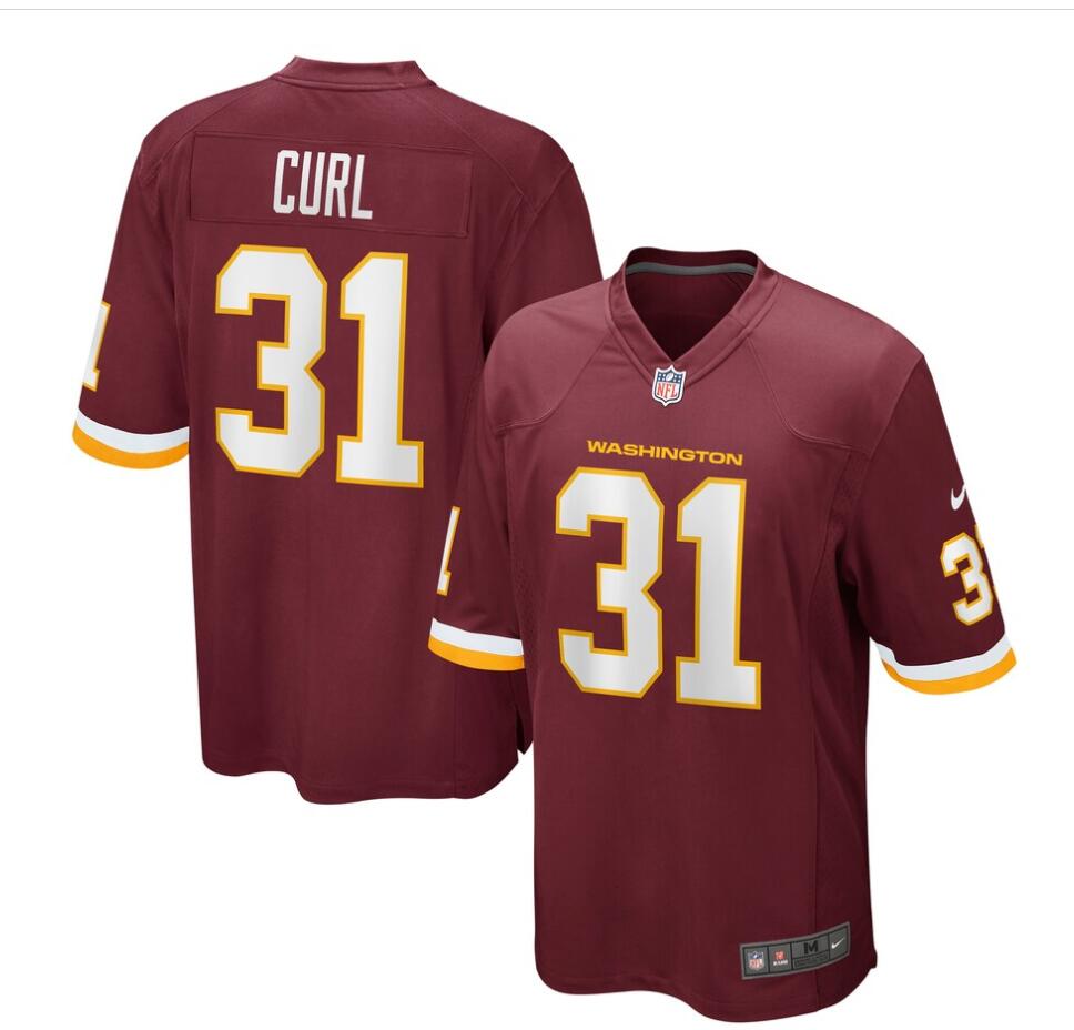 Mens Washington Football Team #31 Kamren Curl Stitched Nike Burgundy Vapor Limited Jersey