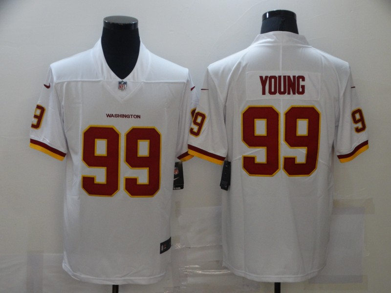 Youth Washington Football Team #99 Chase Young Nike White Limited Player Jersey