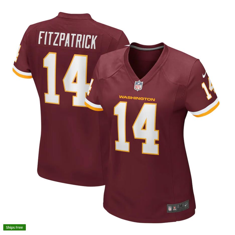 Womens Washington Football Team #14 Ryan Fitzpatrick Nike Burgundy Limited Player Jersey