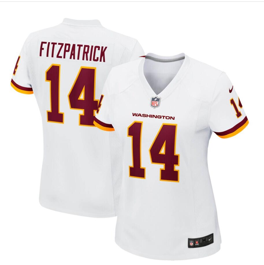 Womens Washington Football Team #14 Ryan Fitzpatrick Nike White Limited Player Jersey