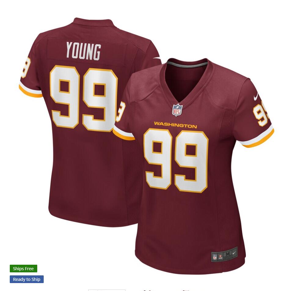 Womens Washington Football Team #99 Chase Young Nike Burgundy Limited Player Jersey