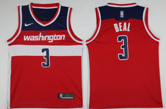 Mens Washington Wizards #3 Bradley Beal Red Nike Icon Edition Jersey