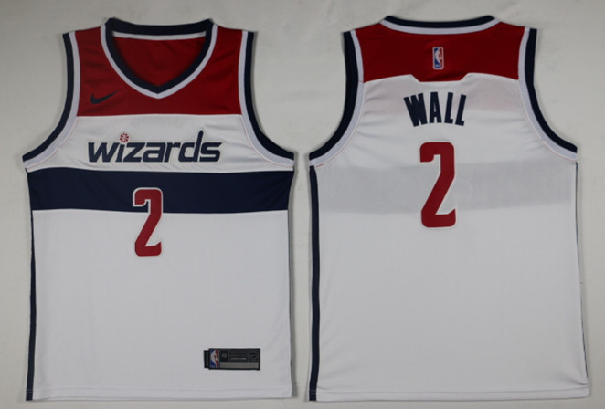 Mens Washington Wizards #2 John Wall Nike White Association Edition Jersey