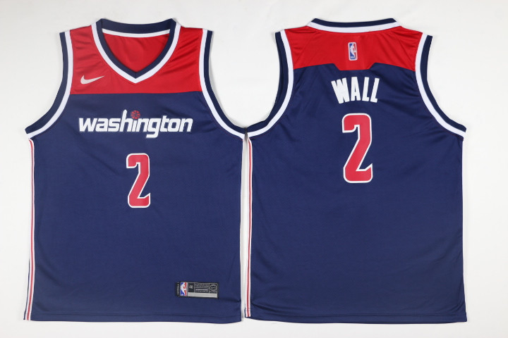 Mens Washington Wizards #2 John Wall Navy Nike Statement Edition Jersey
