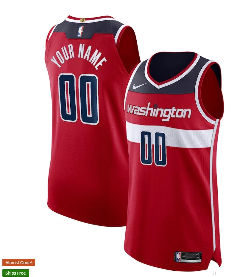 Mens Youth Washington Wizards Custom Stitched Red Nike Icon Edition Jersey