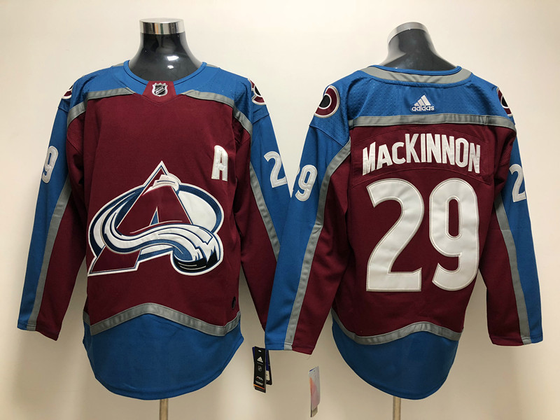 Womens Colorado Avalanche #29 Nathan MacKinnon Stitched Adidas Home Maroon Jersey