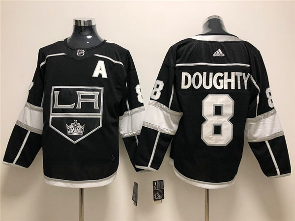 Womens Los Angeles Kings #8 Drew Doughty adidas Black Home NHL Jersey