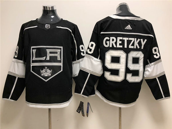 Womens Los Angeles Kings Retired Player #99 Wayne Gretzky adidas Black Home NHL Jersey