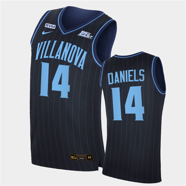 Mens Villanova Wildcats #14 Caleb Daniels Stitched Nike 2020 Navy College Basketball Jersey