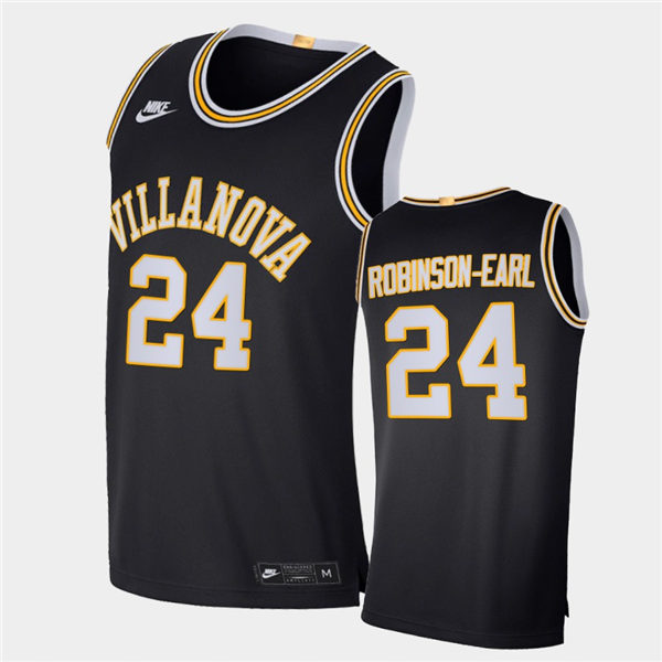 Mens Villanova Wildcats #24 Jeremiah Robinson-Earl Stitched Nike Navy Retro Basketball Jersey