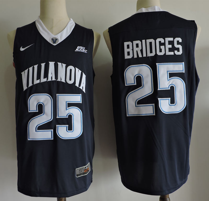 Mens Villanova Wildcats #25 Mikal Bridges  Nike 2013-18 Navy Basketball Jersey