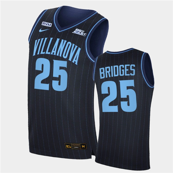 Mens Villanova Wildcats #25 Mikal Bridges Stitched Nike 2020 Navy College Basketball Jersey