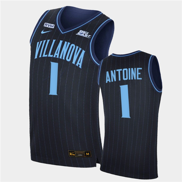 Mens Villanova Wildcats #1 Bryan Antoine Stitched Nike 2020 Navy College Basketball Jersey