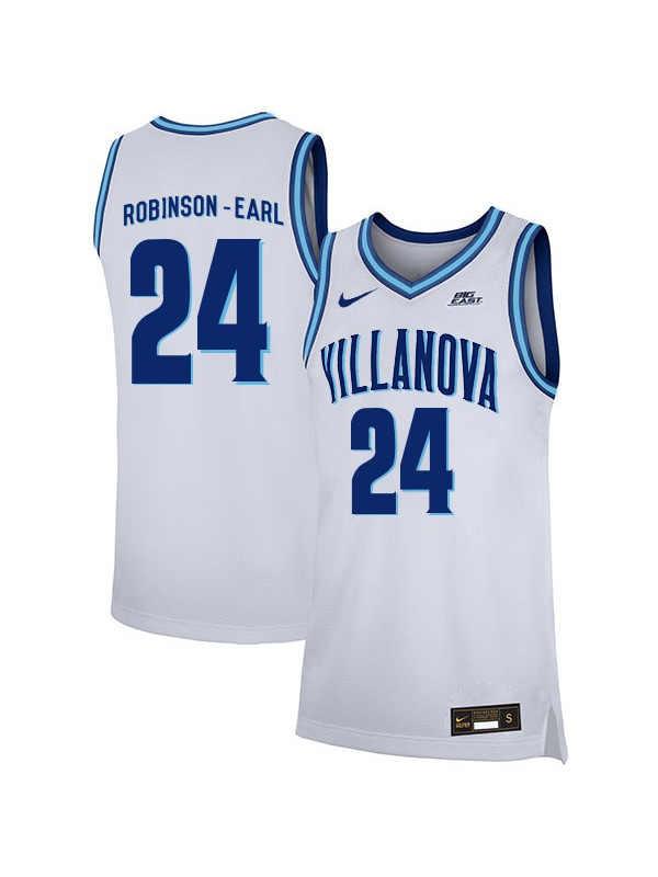 Mens Villanova Wildcats #24 Jeremiah Robinson-Earl Nike 2018 White Basketball Game Jersey