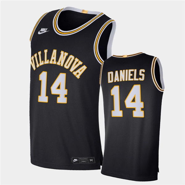 Mens Villanova Wildcats #14 Caleb Daniels Stitched Nike Navy Retro Basketball Jersey 