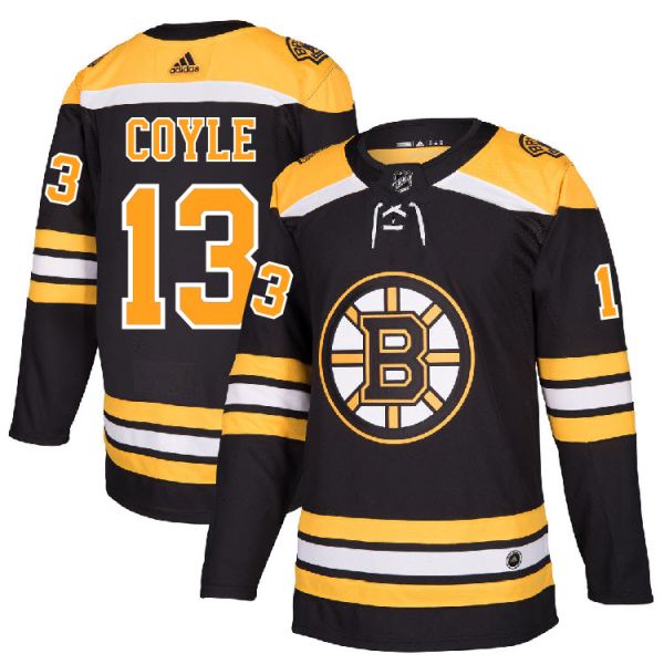 Mens Boston Bruin #13 Charlie Coyle adidas Home Black Jersey