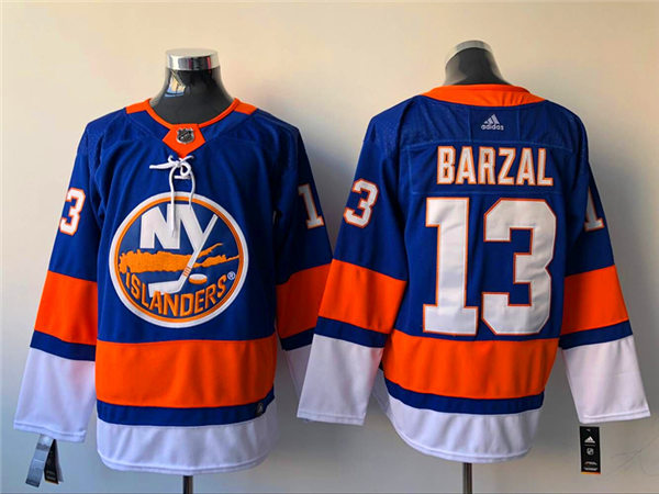 Youth New York Islanders #13 Mathew Barzal Stitched Adidas Roayl Home Jersey