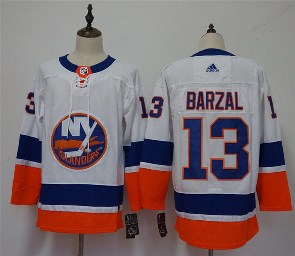 Youth New York Islanders #13 Mathew Barzal White Stitched Adidas Jersey