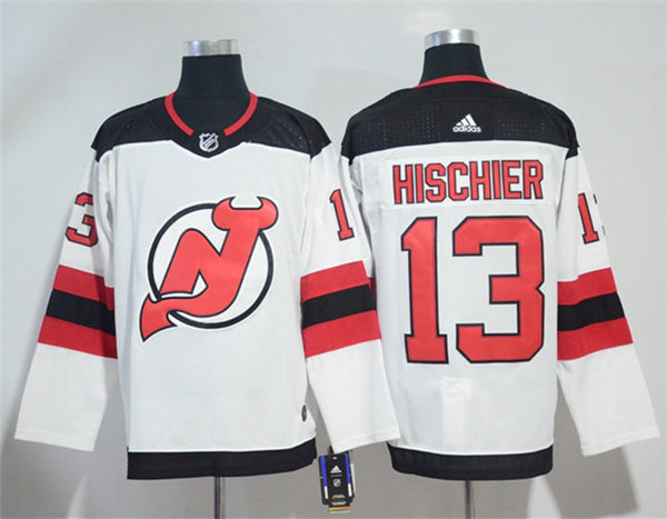 Youth New Jersey Devils #13 Nico Hischier White Stitched Adidas Jersey