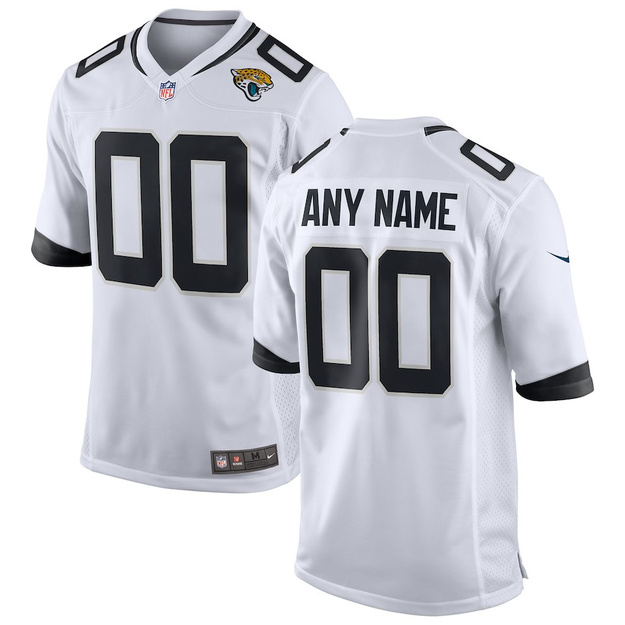 Men's Jacksonville Jaguars Custom Nike White Vapor Untouchable Limited Jersey