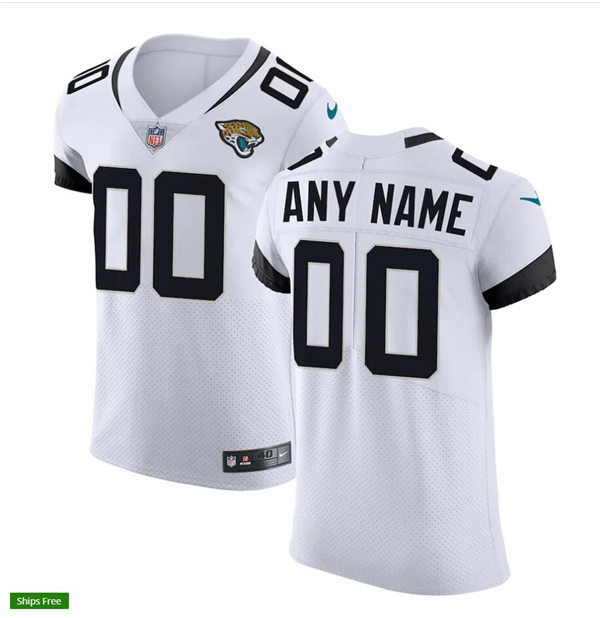 Men's Jacksonville Jaguars Nike White Vapor Untouchable Elite Stitched Custom Jersey