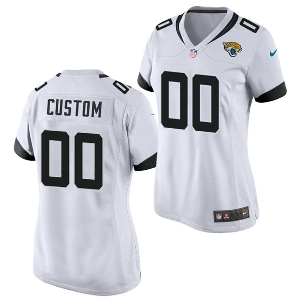 Womens Jacksonville Jaguars Custom Nike White Vapor Untouchable Limited Jersey