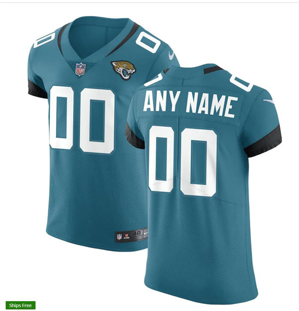 Men's Jacksonville Jaguars Nike Teal Vapor Untouchable Elite Stitched Custom Jersey