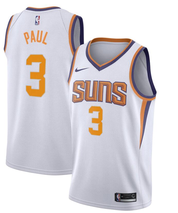 Mens Phoenix Suns #3 Chris Paul  Nike White Association Edition Jersey