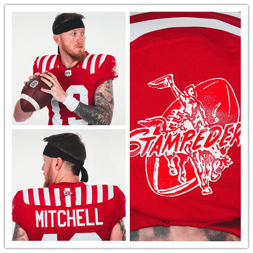 Men's Youth CFL Calgary Stampeders Custom 2020 Red Retro New Era Football Jersey