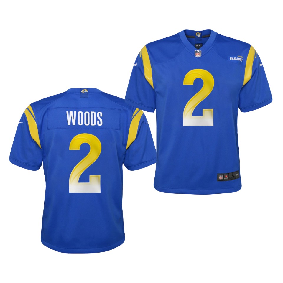 Youth Los Angeles Rams #2 Robert Woods Stitched Nike Royal Limite Jersey