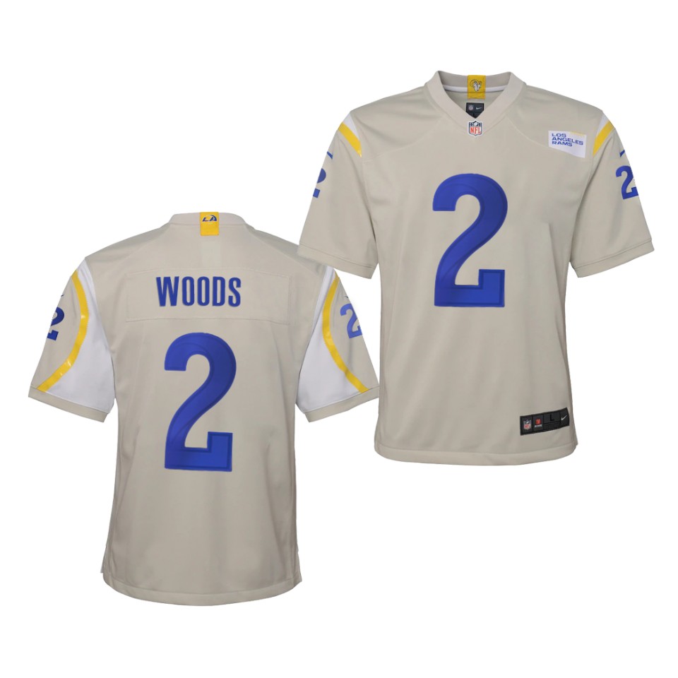 Youth Los Angeles Rams #2 Robert Woods Stitched Nike Bone Limite Jersey