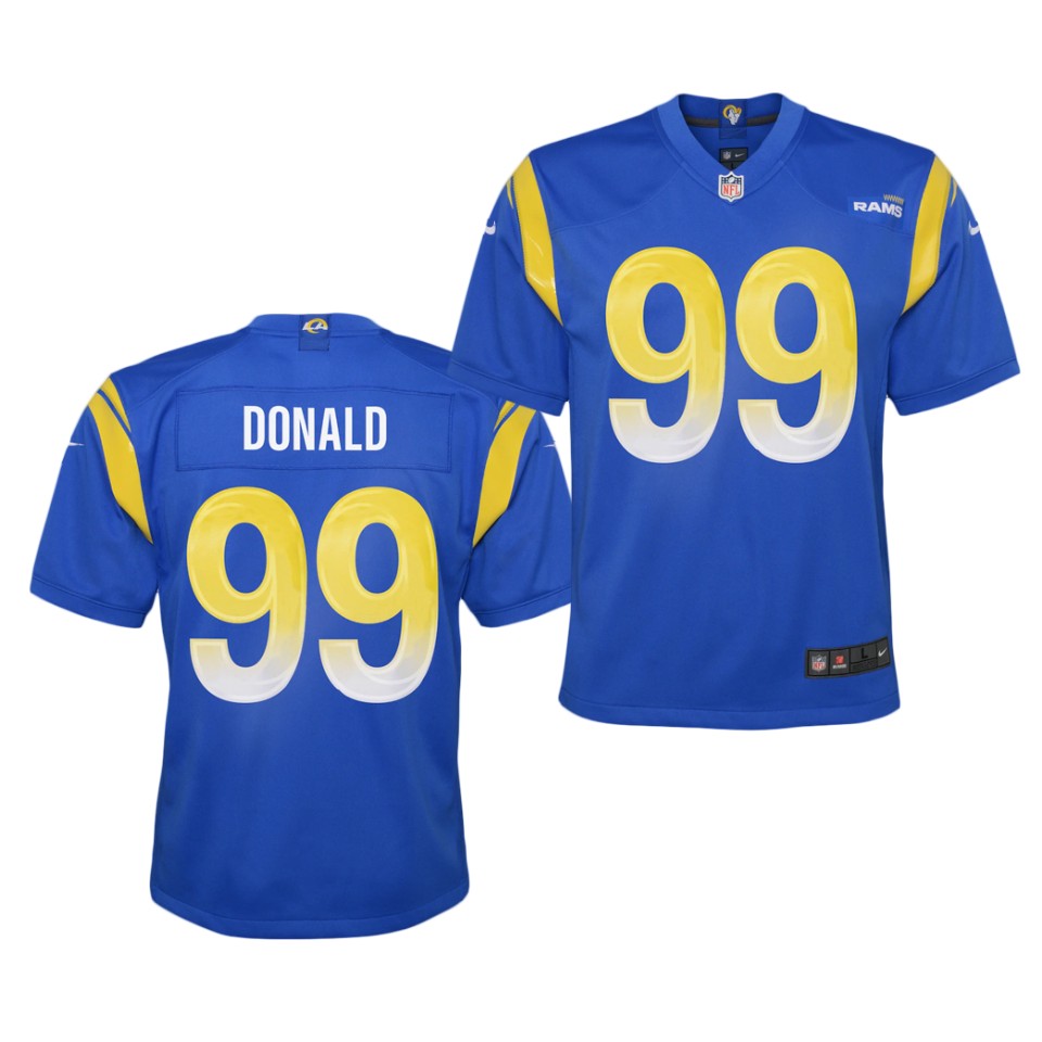 Youth Los Angeles Rams #99 Aaron Donald Stitched Nike Royal Limite Jersey
