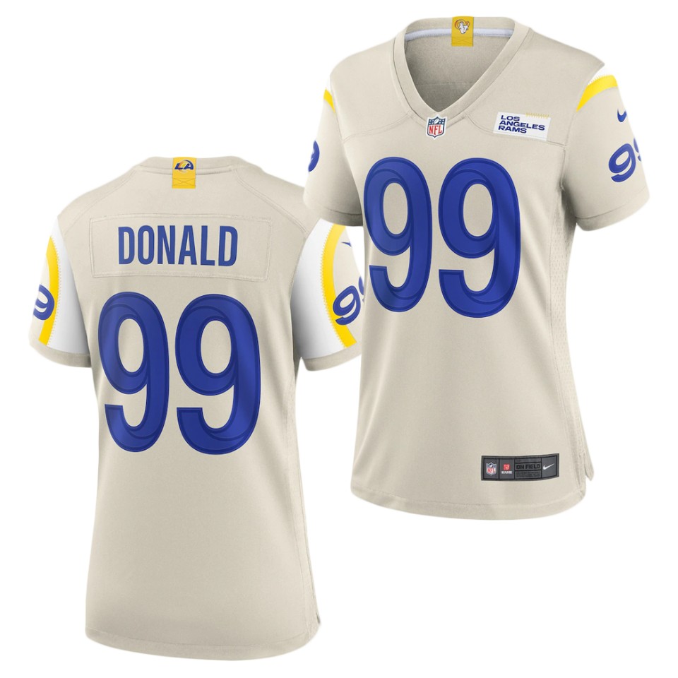 Womens Los Angeles Rams #99 Aaron Donald  Stitched Nike Bone Limite Jersey