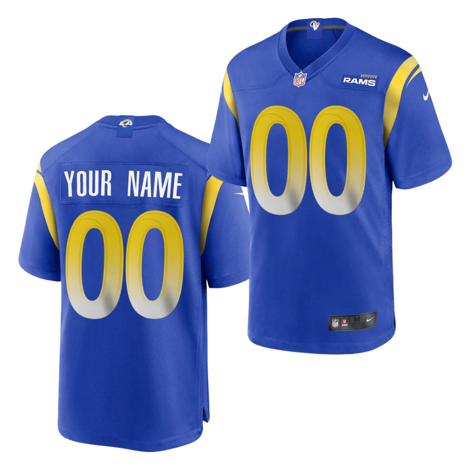 Womens Los Angeles Rams Custom Nike Royal Limite Jersey