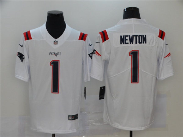 Youth New England Patriots #1 Cam Newton White Nike Vapor Player Limited Jersey 