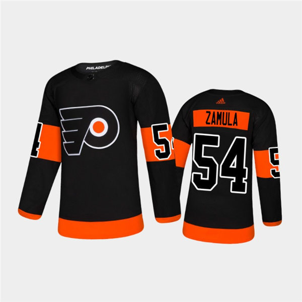 Mens Philadelphia Flyers #54 Egor Zamula Stitched adidas Alternate Black Jersey