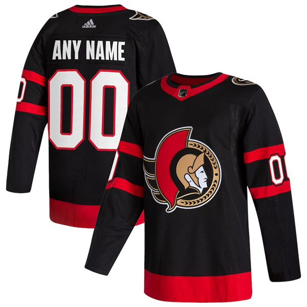 Youth Ottawa Senators Custom  adidas Black Home Jersey