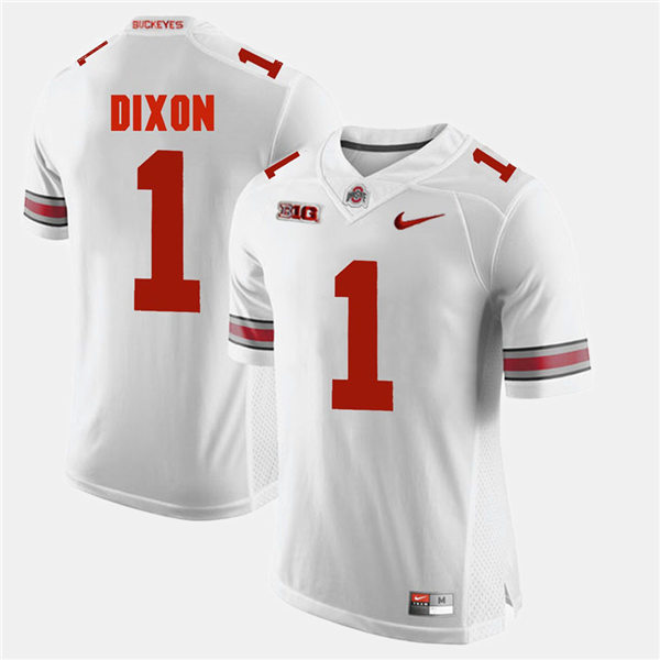 Mens Ohio State Buckeyes #1 Johnnie Dixon Nike White Game Football Jersey