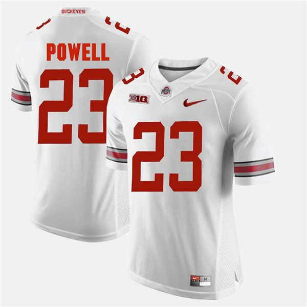 Mens Ohio State Buckeyes #23 Tyvis Powell  Nike White Game Football Jersey