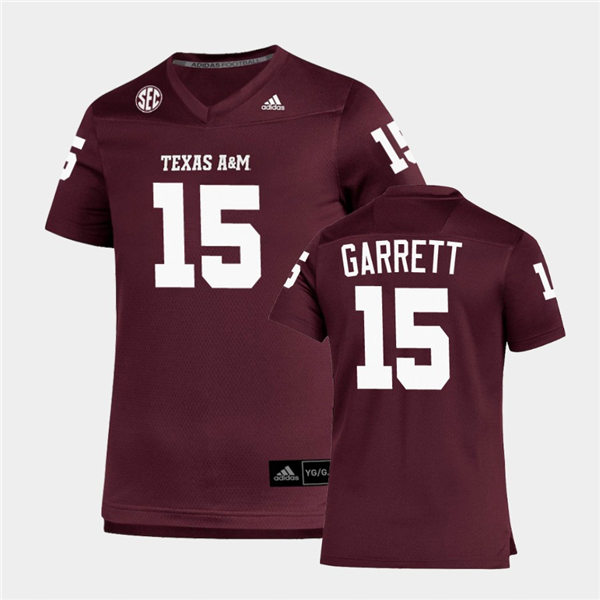 Mens Texas A&M Aggies #15 Myles Garrett Adidas Maroon Football Game Jersey