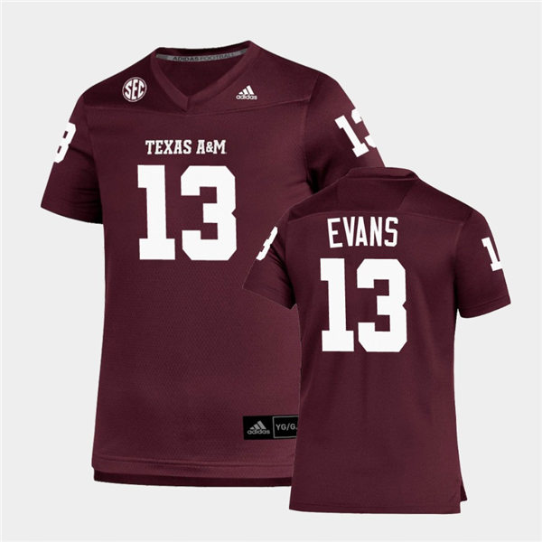 Mens Texas A&M Aggies #13 Mike Evans Adidas Maroon Football Game Jersey