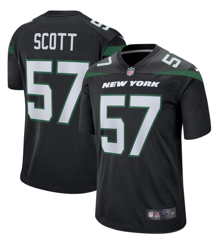 Mens New York Jets Retired Player #57 Bart Scott Nike Black Alternate Limited Jersey