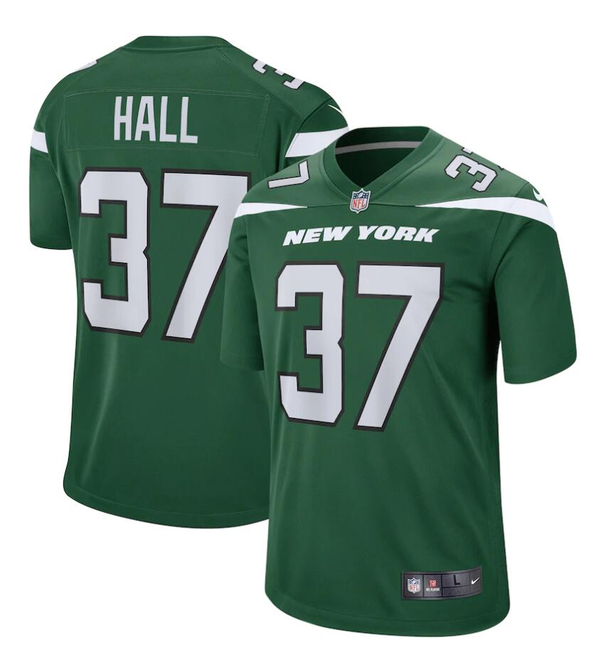 Men's New York Jets #37 Bryce Hall Nike Gotham Green Vapor Limited Jersey