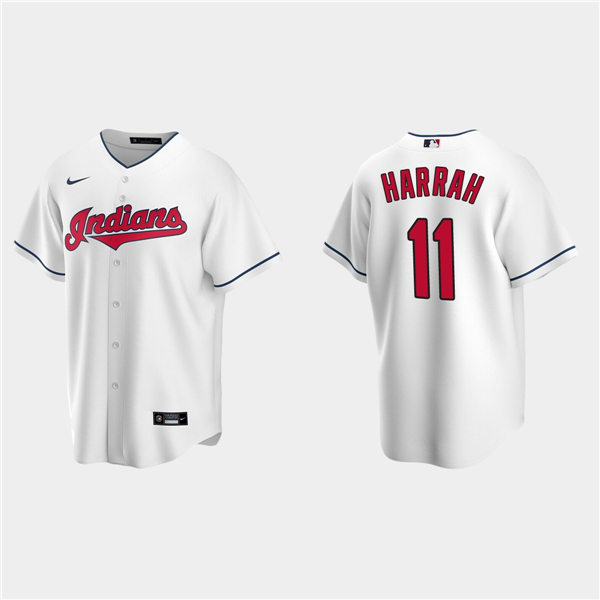Mens Cleveland Indians Retired Player #11 Toby Harrah Stitched White Nike MLB Cool Base Jersey