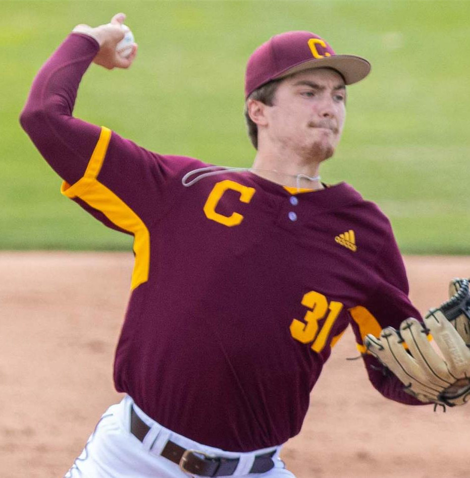 Men's Central Michigan Chippewas #31 Andrew Taylor Adidas Maroon two button College Baseball Jersey